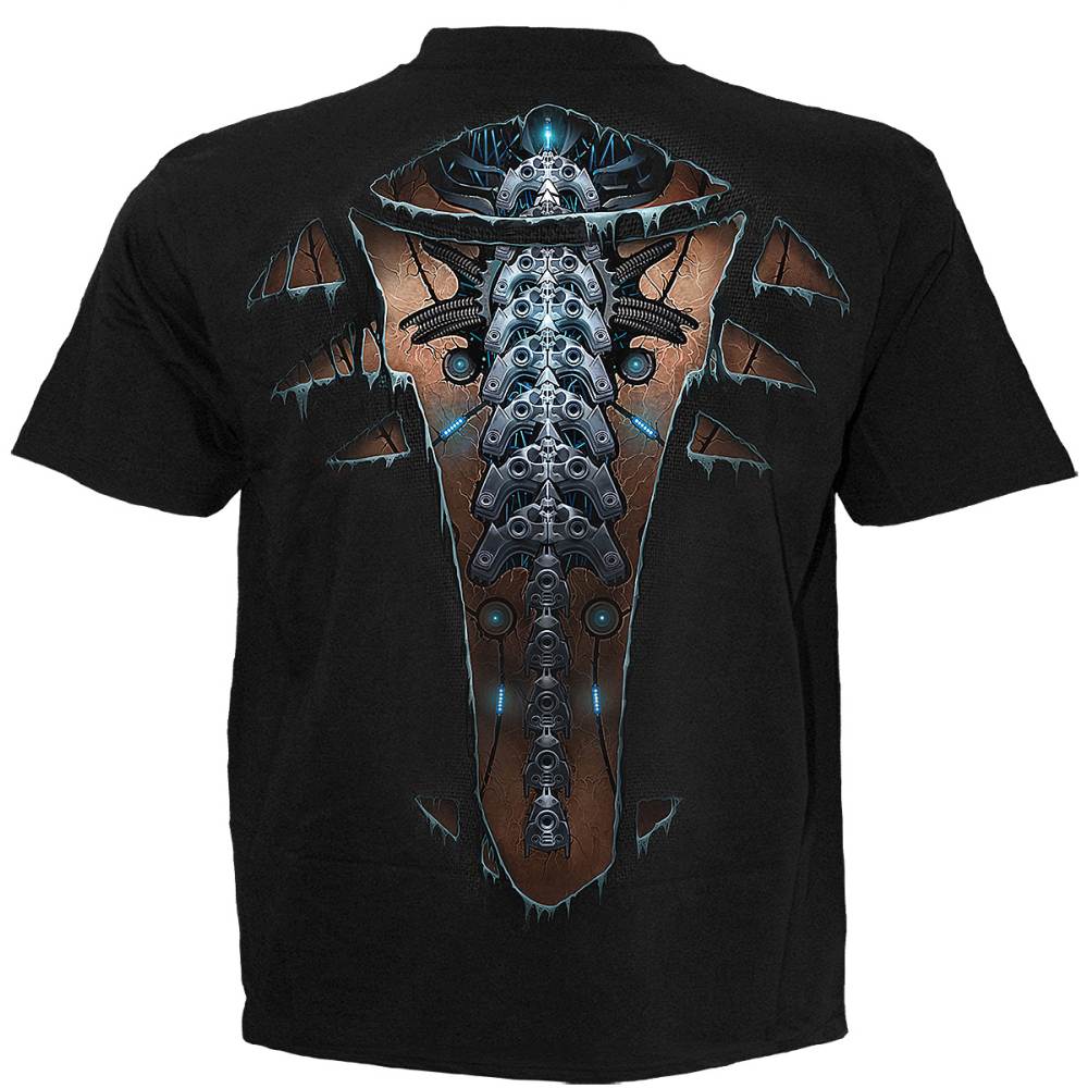Spiral - Cyber Skin Mens Tshirt - Black
